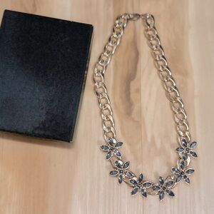 NWOT J.Crew Elegant Gold & Grey Floral Choker